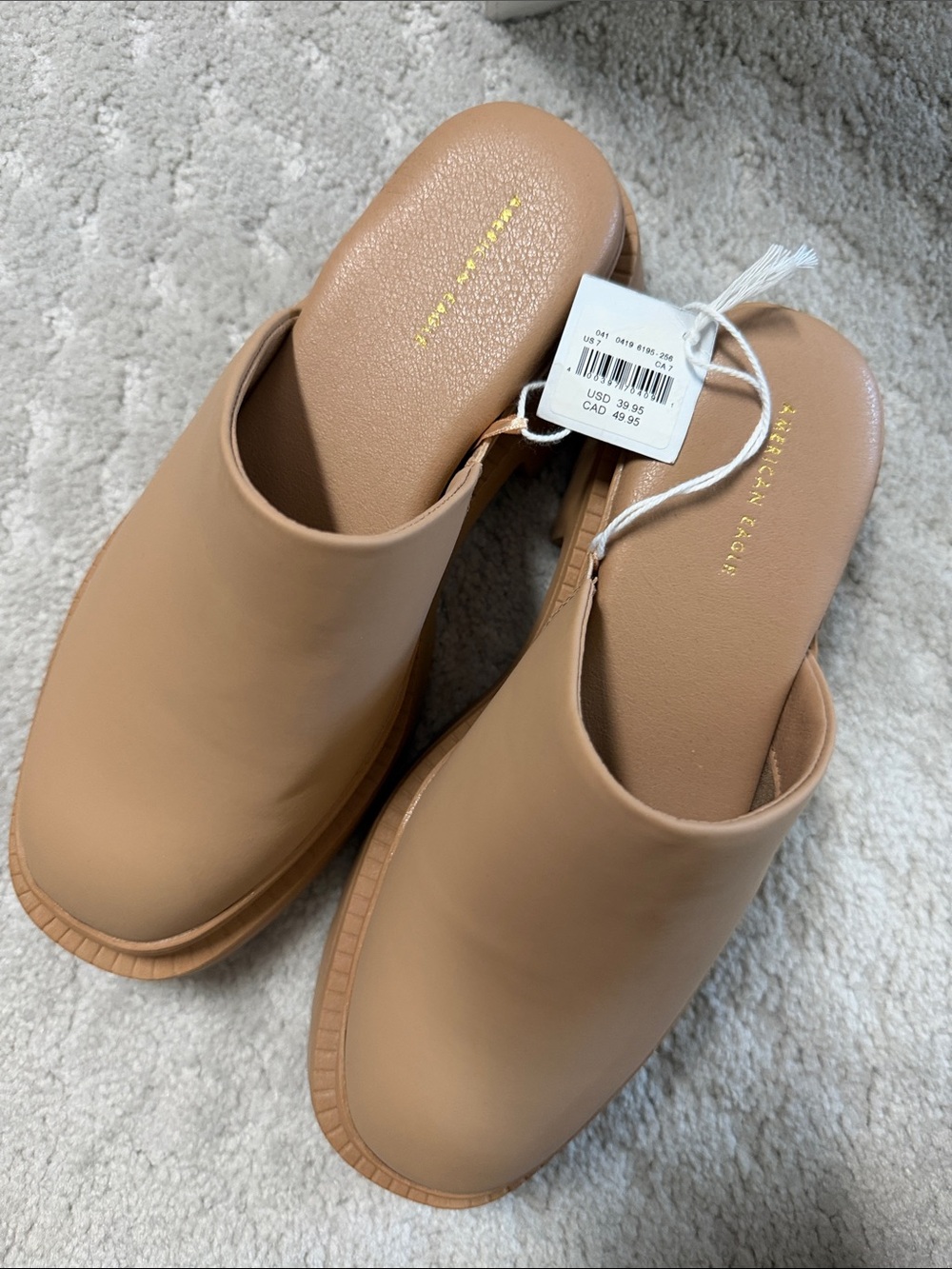 American Eagle Outfitters Women's Tan Slip-On Mule